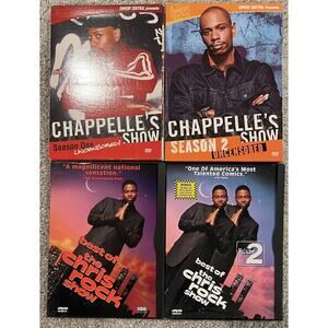 Chappelle’s Show: Complete Seasons 1 & 2 Uncensored! & Chris Rock Show Lot Of 4